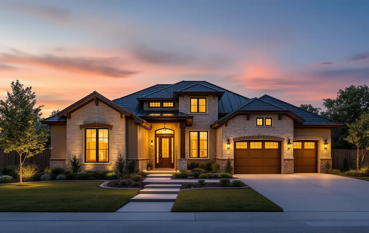 Established golf-course community streets with mature trees and custom homes on large lots